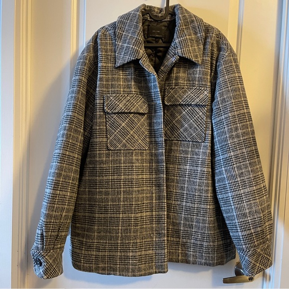 Oak+Fort flannel checkered coat grey size medium men’s - Picture 1 of 6